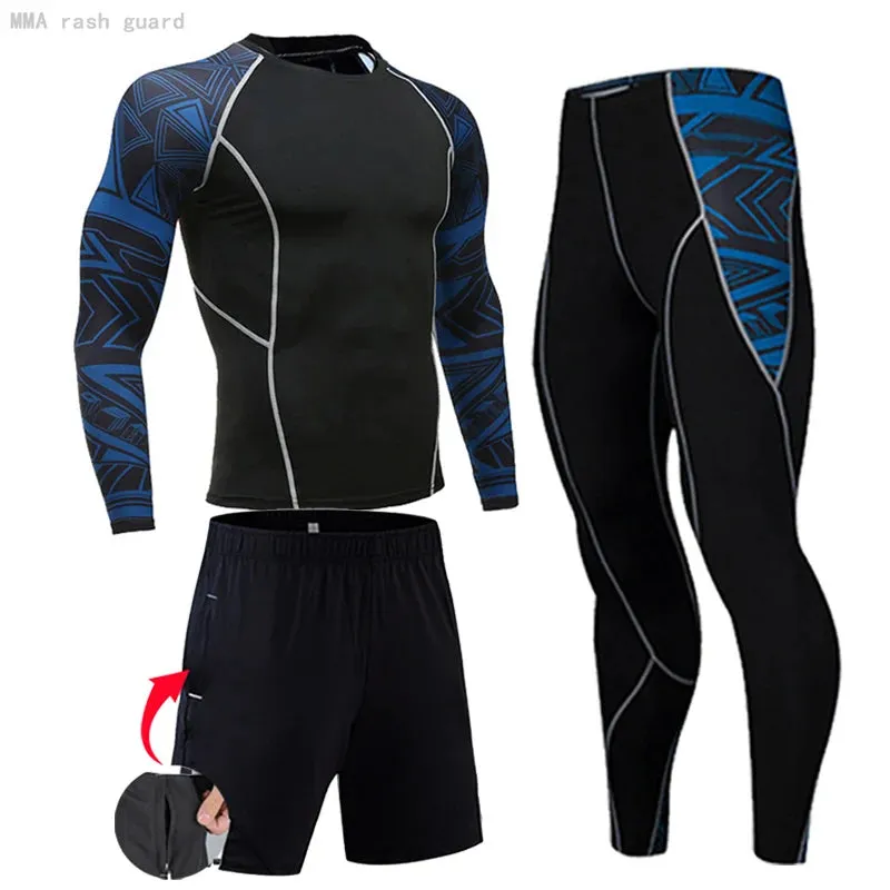 Men's Compression Sportswear Set for Gym and Running