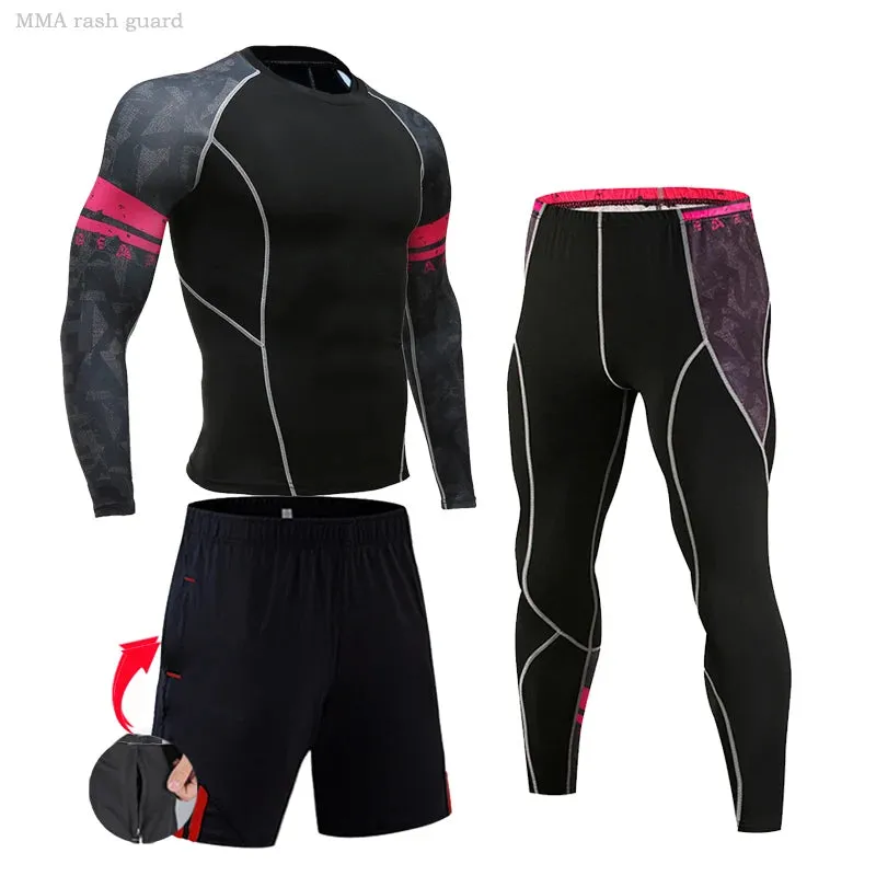 Men's Compression Sportswear Set for Gym and Running