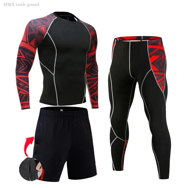 Men's Compression Sportswear Set for Gym and Running