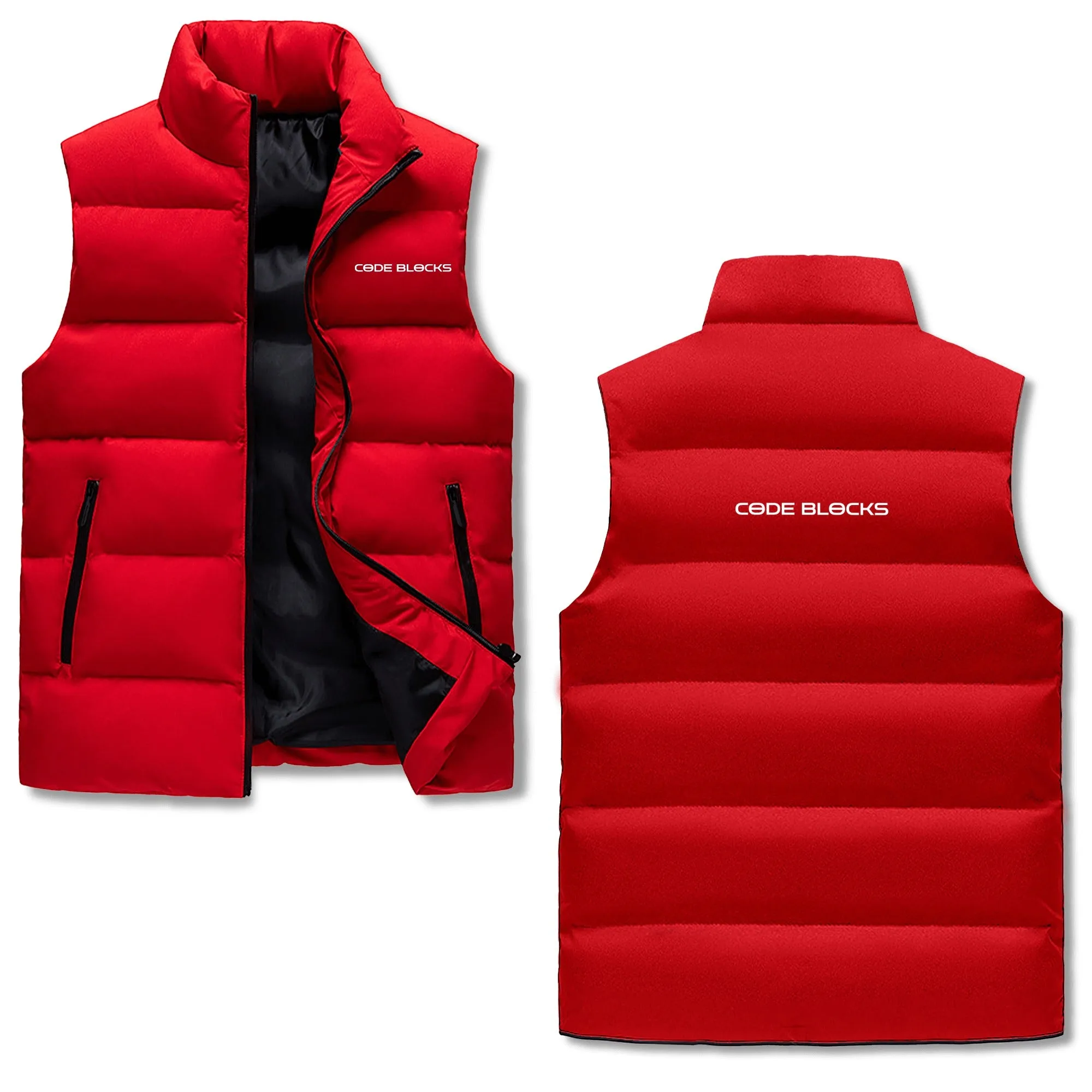 Mens Custom Hooded Puffer Vest