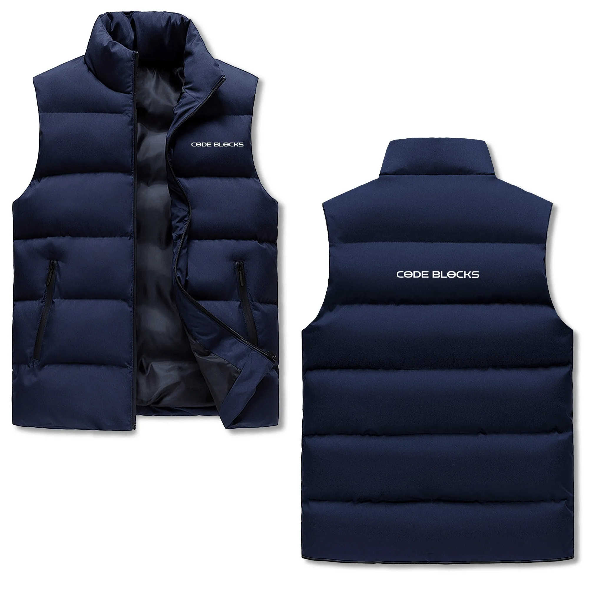Mens Custom Hooded Puffer Vest