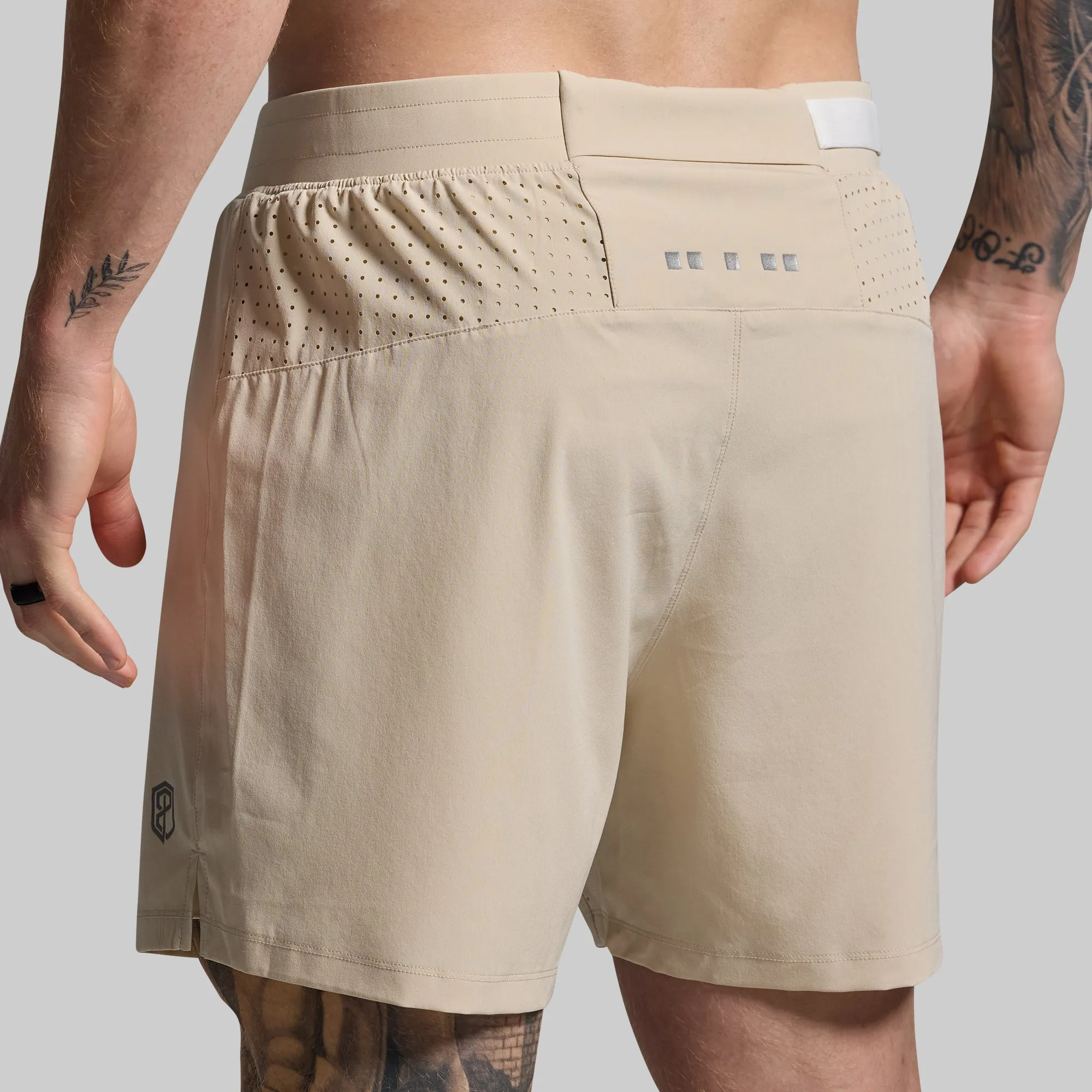 Men's Endurance Short w/ Compression (Oatmeal)