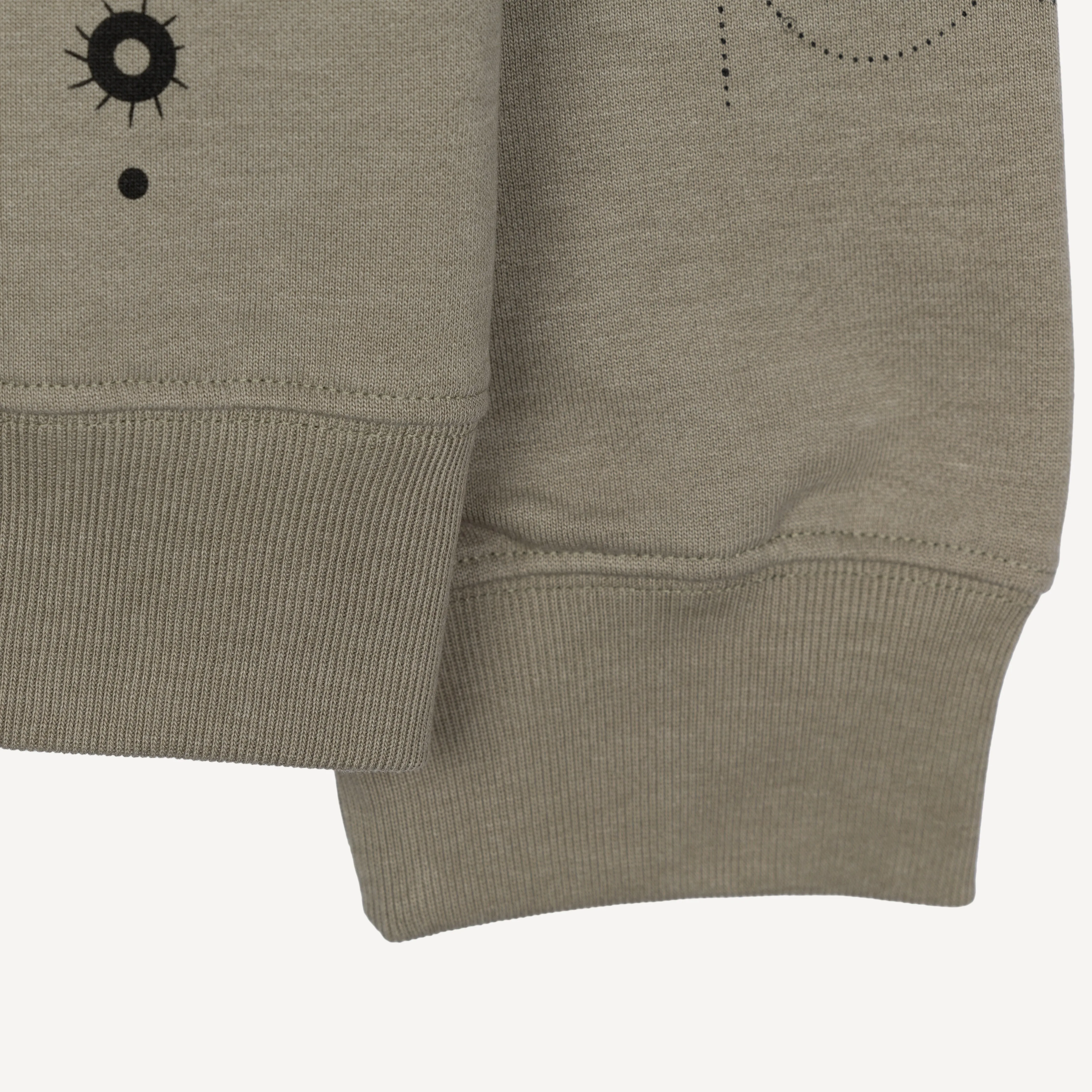 Mens Graphic Wraparound Crewneck Pullover Sweatshirt - London Fog / Celestial