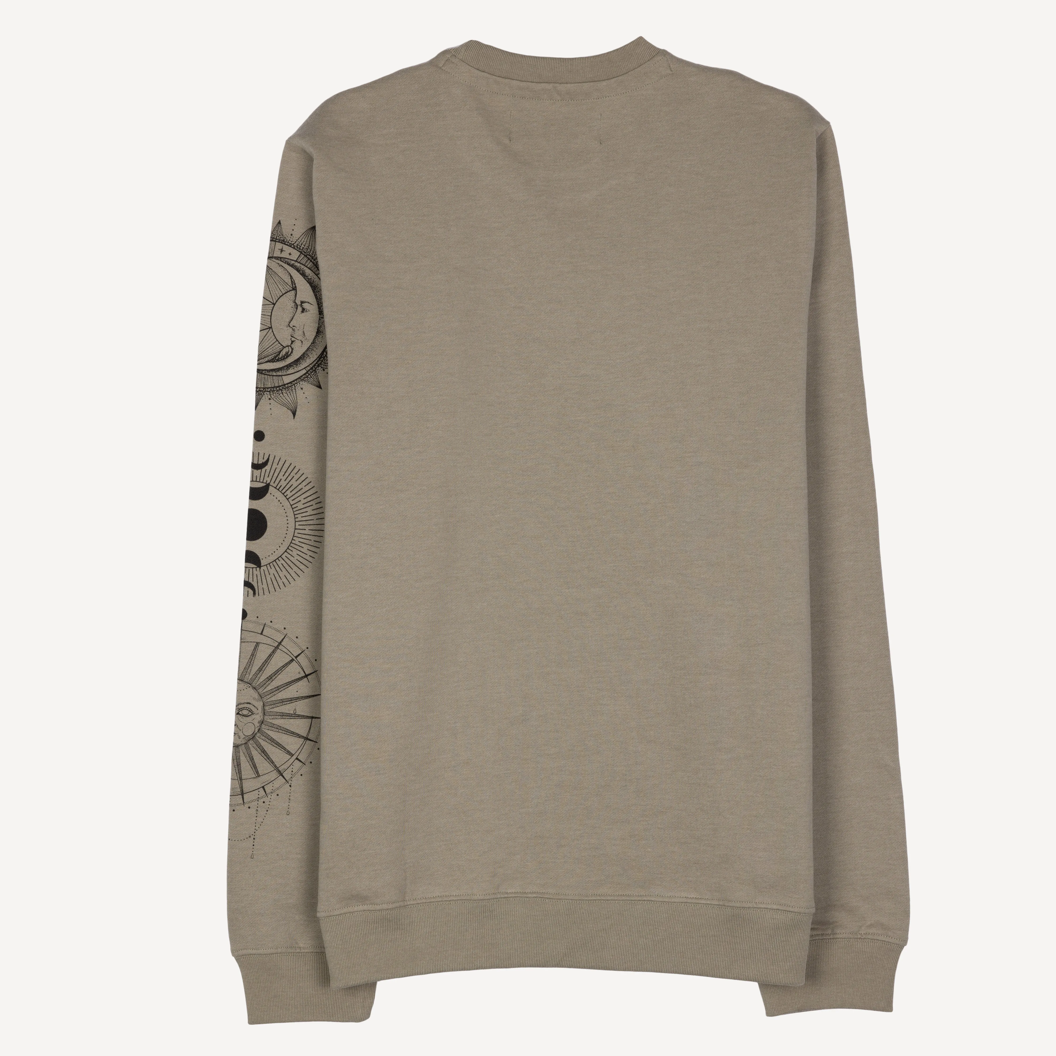 Mens Graphic Wraparound Crewneck Pullover Sweatshirt - London Fog / Celestial