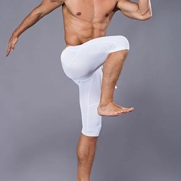 Men's Sexy 3/4 Compression Sport Leggings