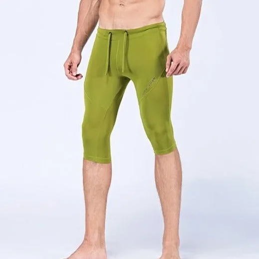 Men's Sexy 3/4 Compression Sport Leggings