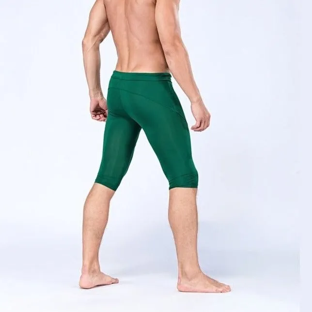 Men's Sexy 3/4 Compression Sport Leggings