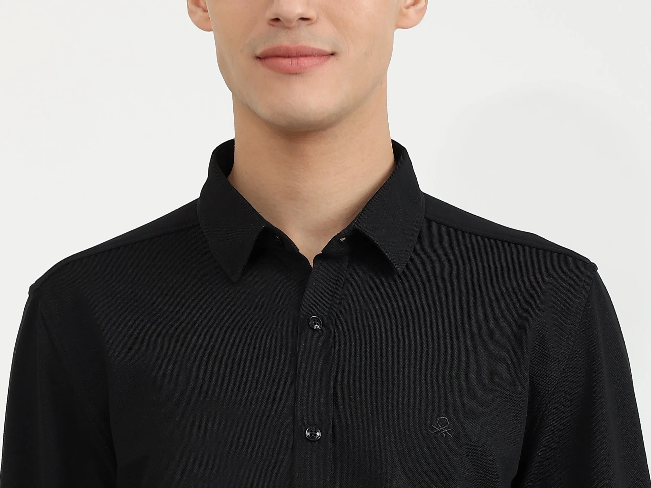Mens Slim Fit Solid Shirt