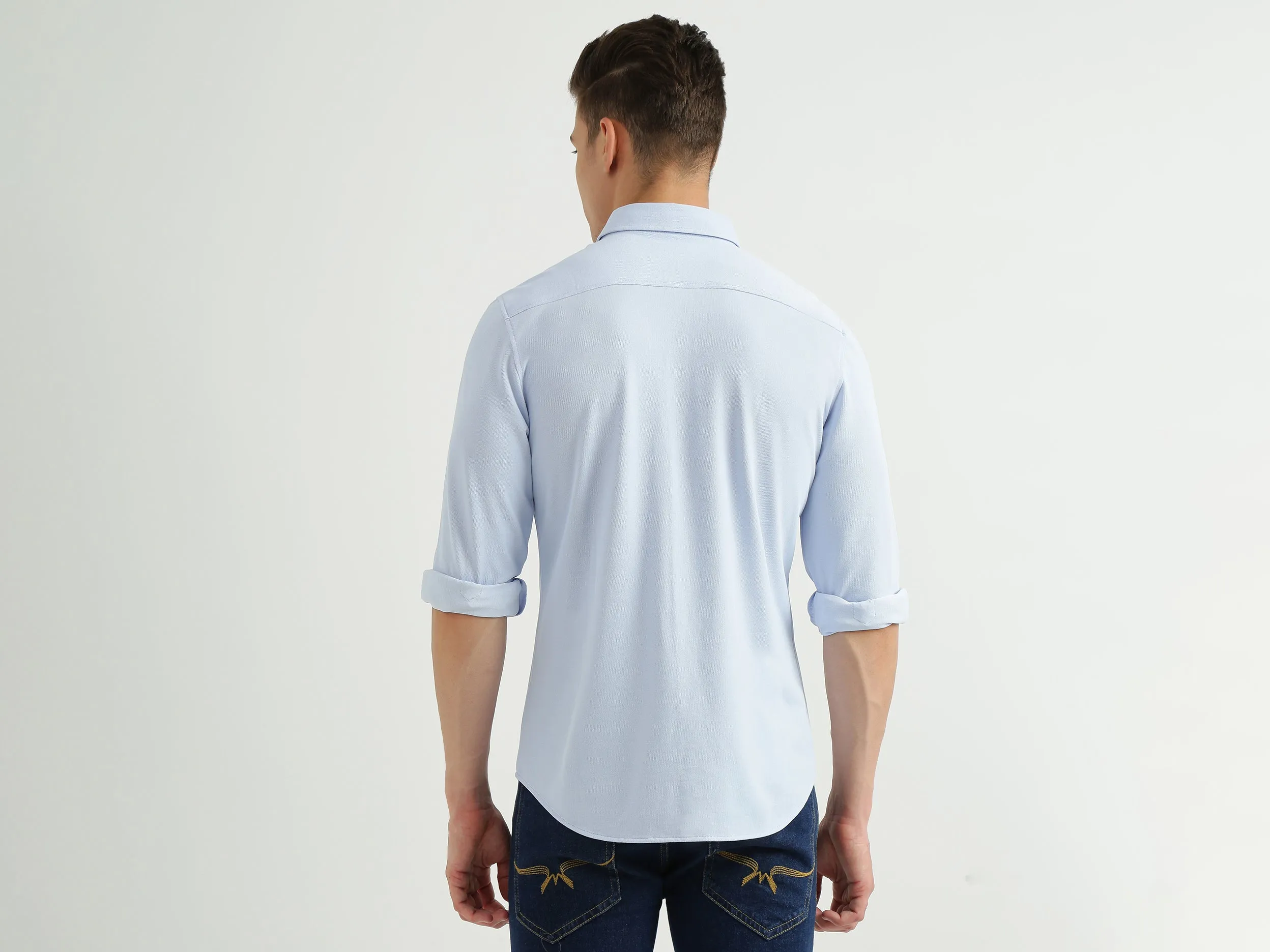 Mens Slim Fit Solid Shirt