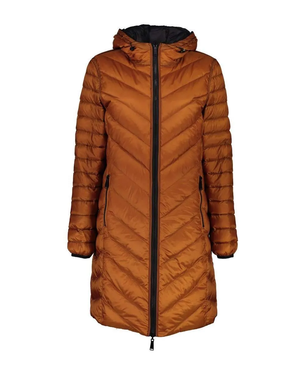 MOKE Arnie Reversible Down Coat - Wetlook Black Tobacco