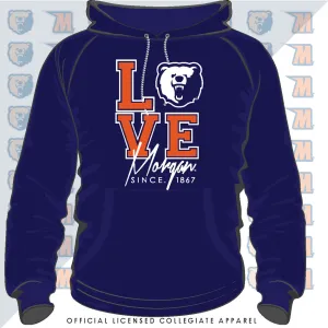 Morgan State | LOVE LOGO Navy Unisex Hoodies (**)