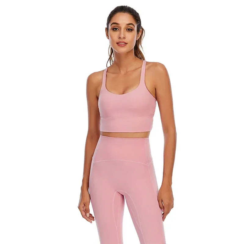 Naked-Feel Yoga Set - Yoga Leggings Set for Women, Fitness Suit for Yoga Clothes, High Waist Gym Workout Sportswear, Gym Sports Clothing