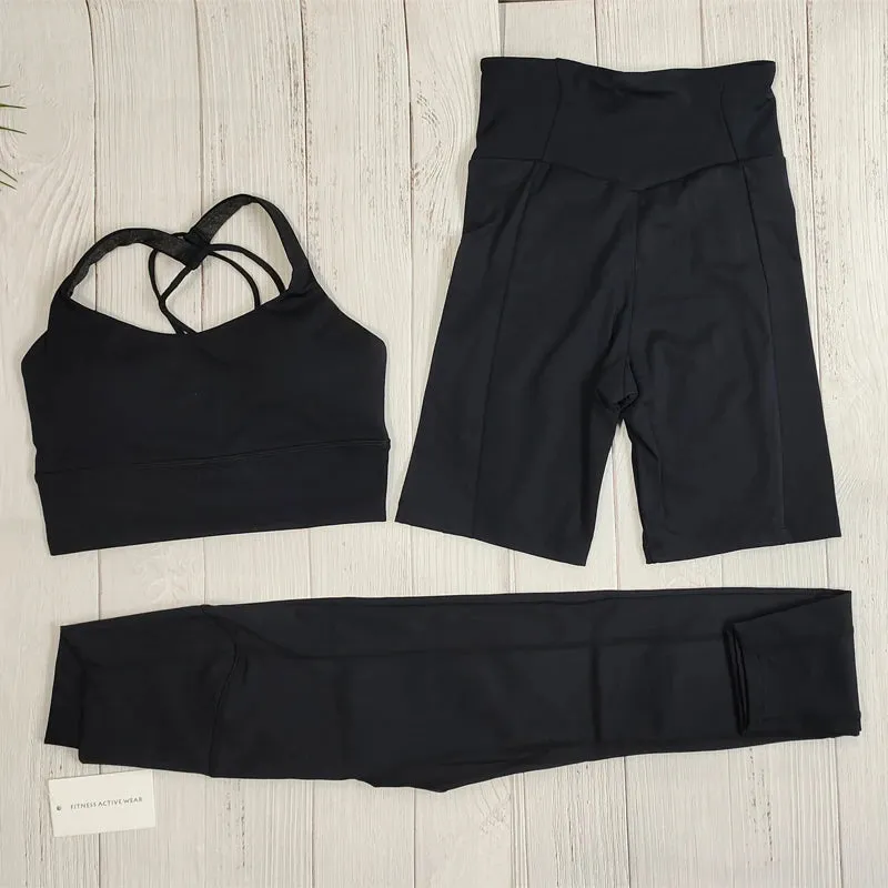 Naked-Feel Yoga Set - Yoga Leggings Set for Women, Fitness Suit for Yoga Clothes, High Waist Gym Workout Sportswear, Gym Sports Clothing