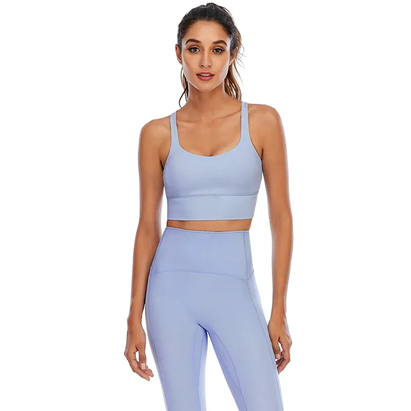 Naked-Feel Yoga Set - Yoga Leggings Set for Women, Fitness Suit for Yoga Clothes, High Waist Gym Workout Sportswear, Gym Sports Clothing