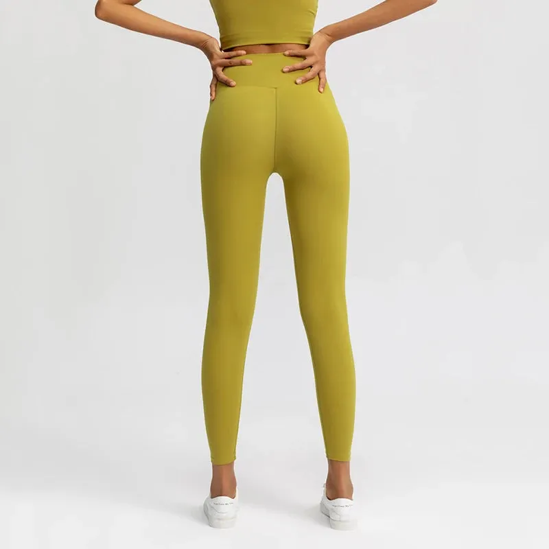 Naked Feeling High Waist Yoga Pants - Seamless Leggings for Women's Fitness