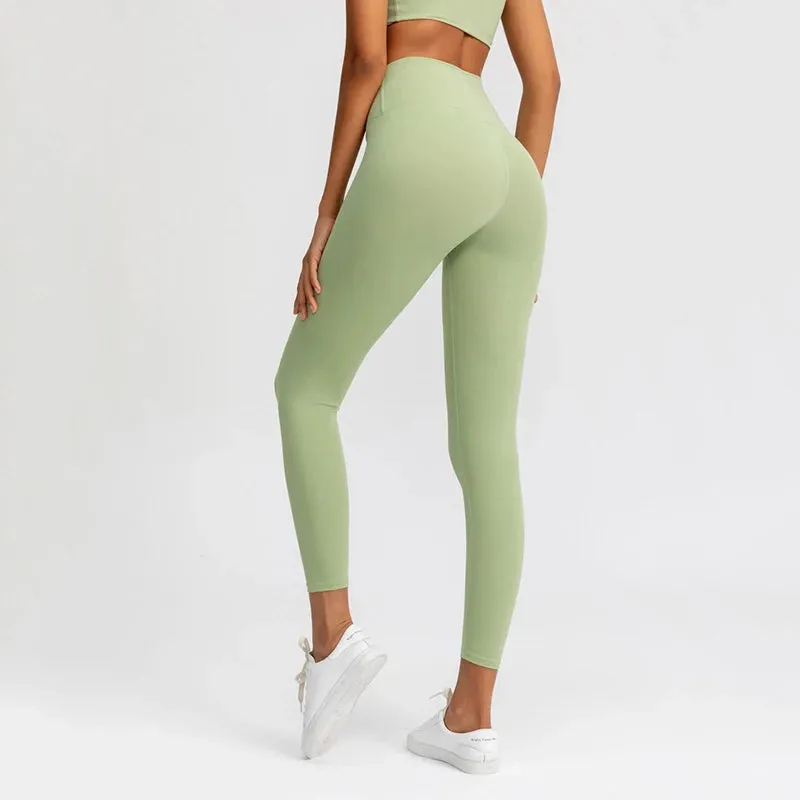 Naked Feeling High Waist Yoga Pants - Seamless Leggings for Women's Fitness