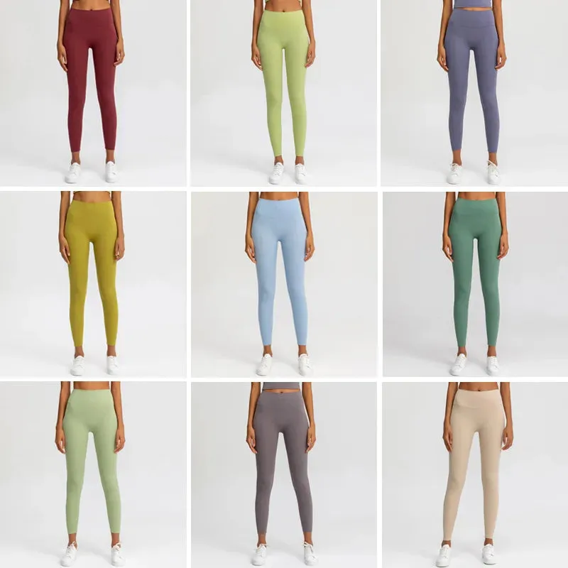 Naked Feeling High Waist Yoga Pants - Seamless Leggings for Women's Fitness