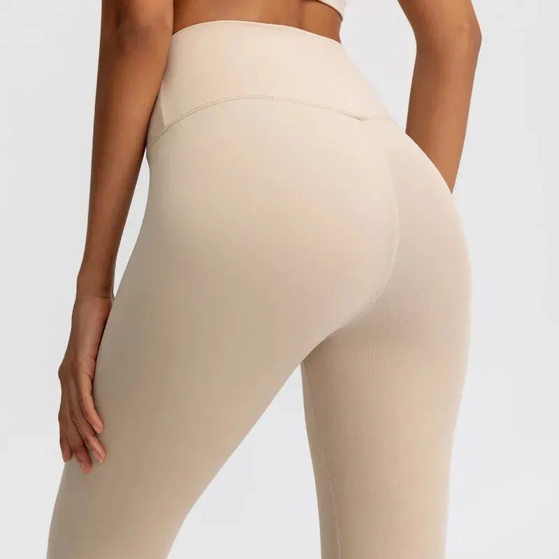 Naked Feeling High Waist Yoga Pants - Seamless Leggings for Women's Fitness
