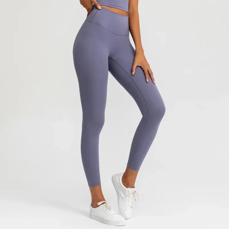 Naked Feeling High Waist Yoga Pants - Seamless Leggings for Women's Fitness