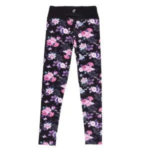 Nano Girls Floral Print Yoga Leggings: Size 4 to 14