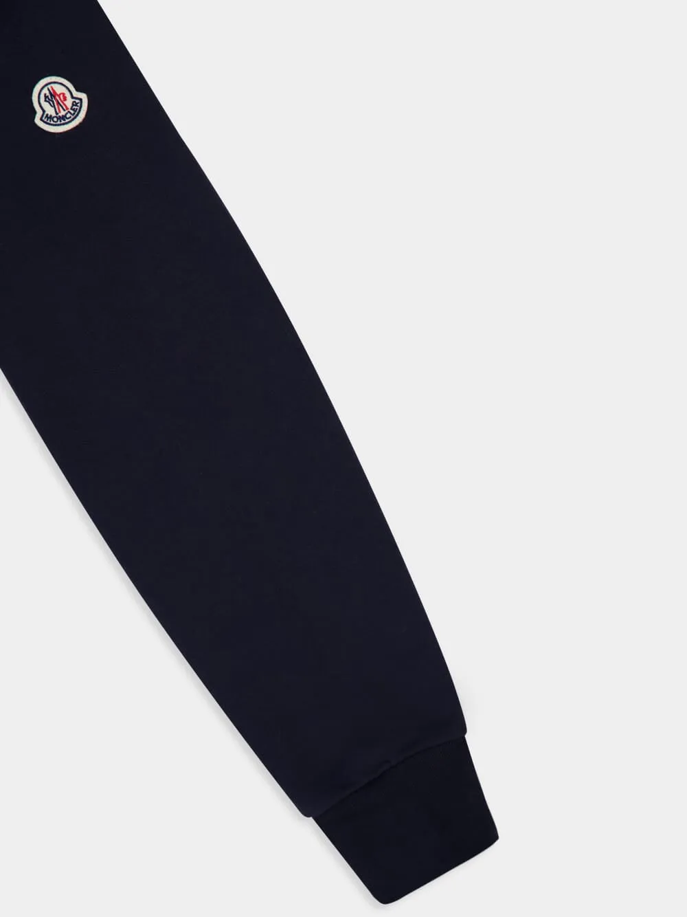 Navy Cotton Zip-Up Jacket