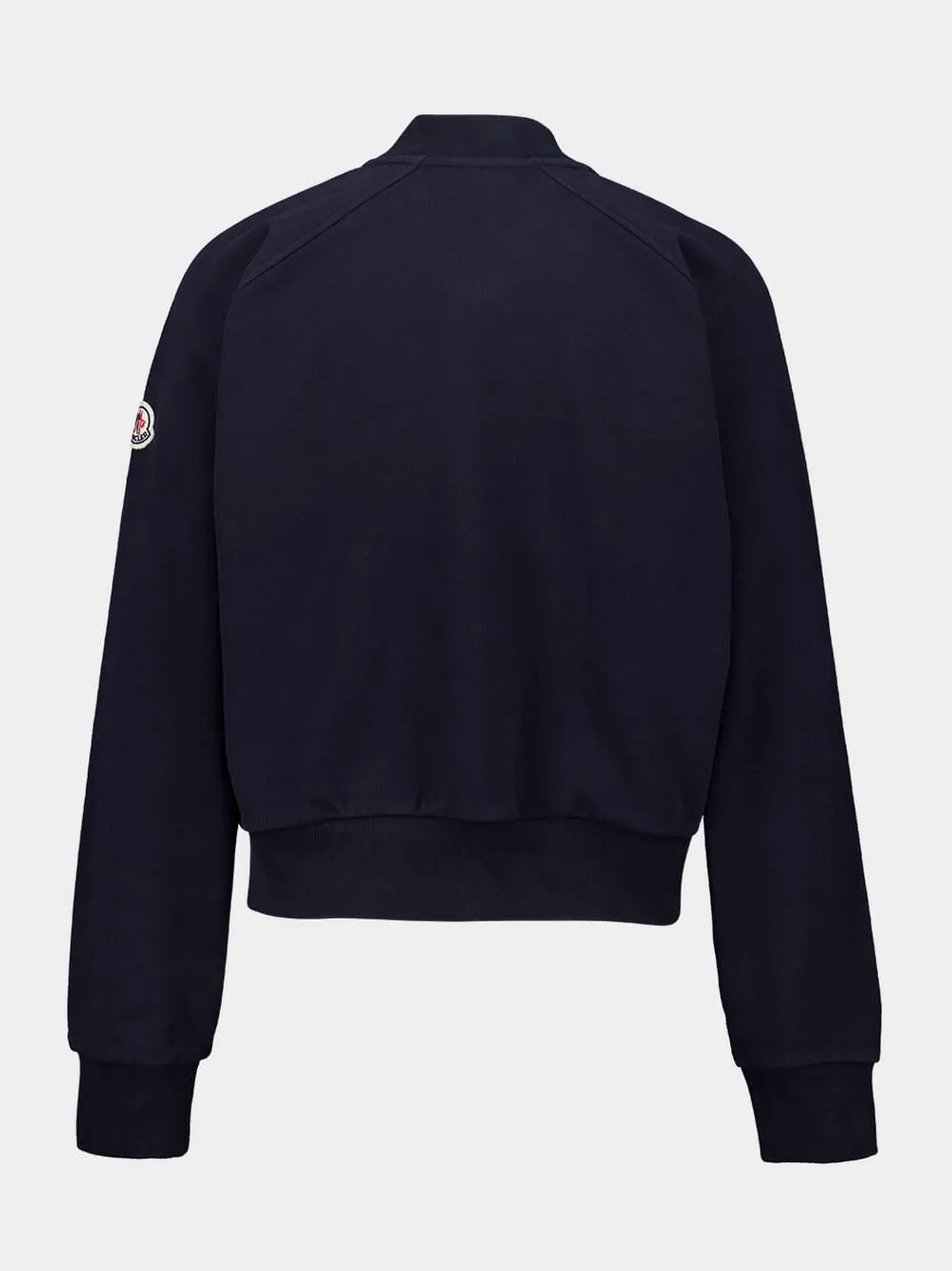 Navy Cotton Zip-Up Jacket