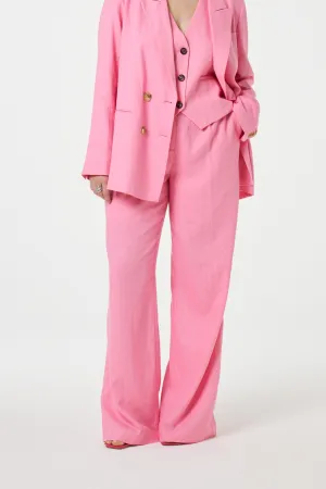 NURA PLEATED TROUSERS - PINK GLOW