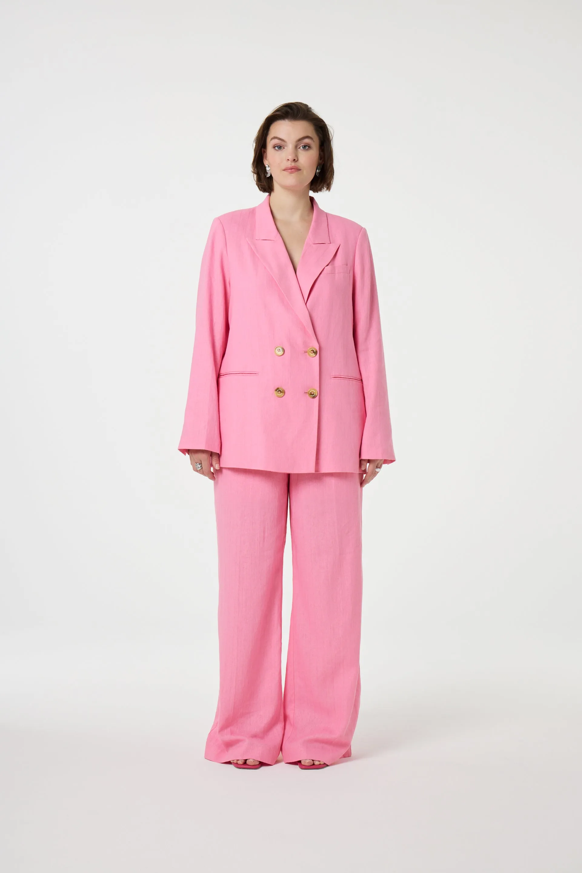 NURA PLEATED TROUSERS - PINK GLOW
