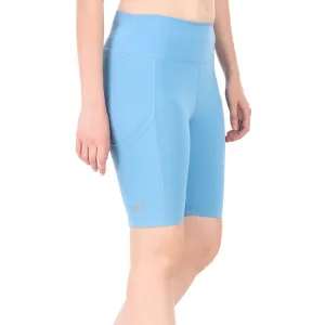 Nylon Compression Shorts For Women (Aqua)