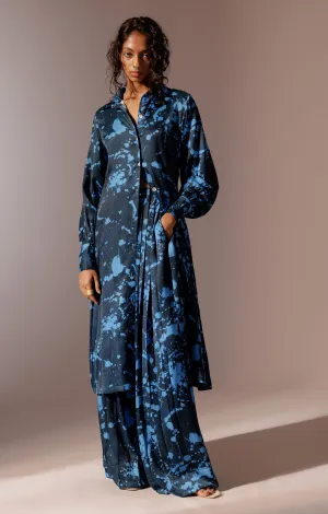 Nysa pleated trousers and longline shirt