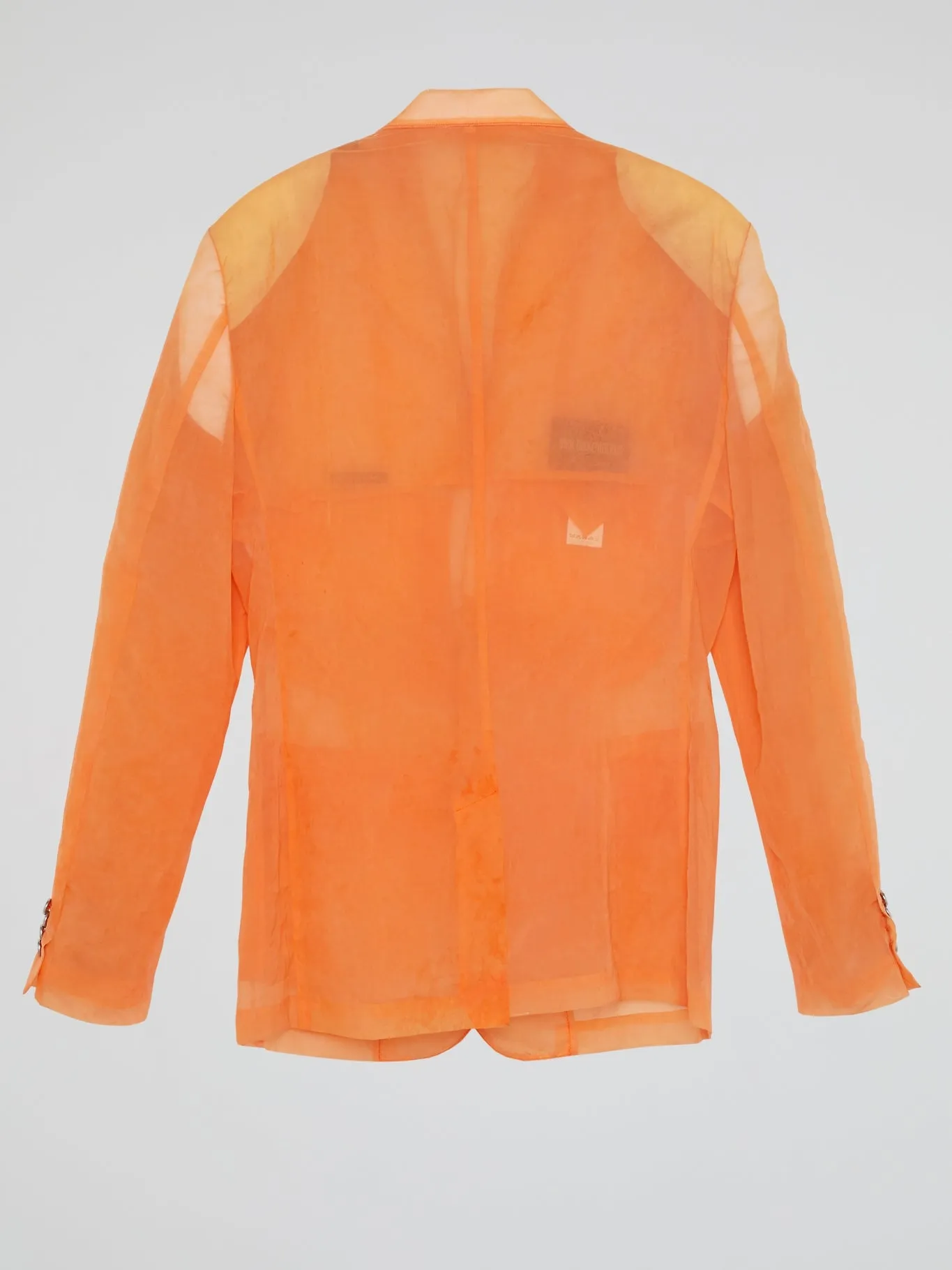 Orange Linen Blazer