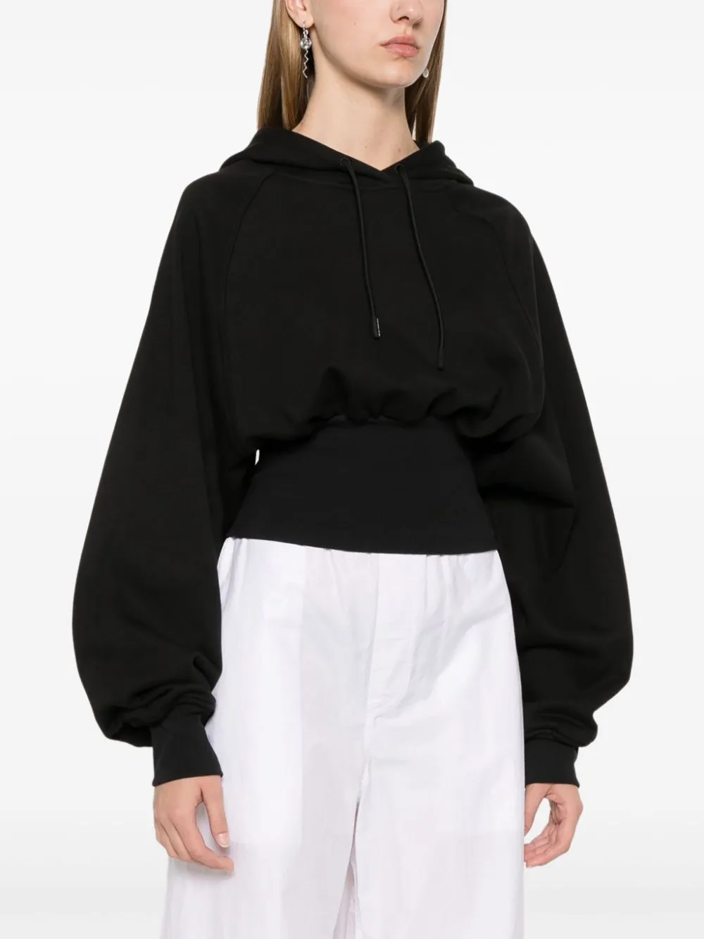 Organic cotton cropped hoodie