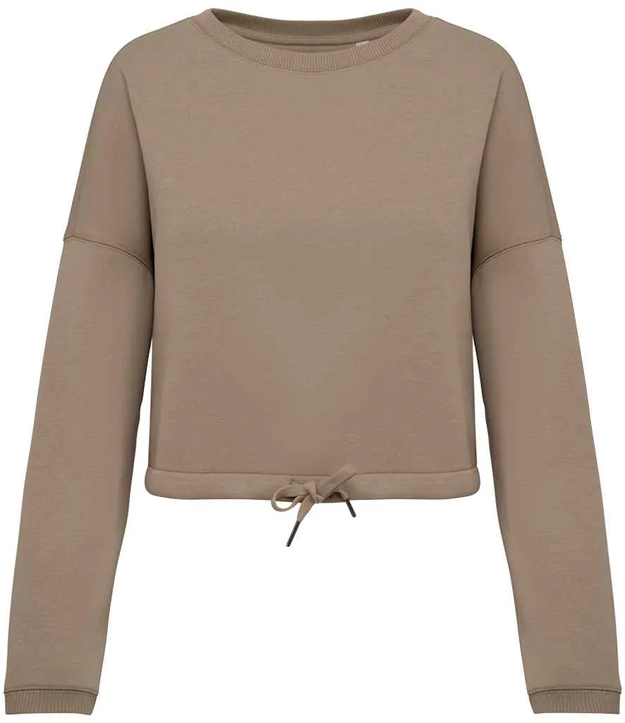 Organic Oversized Cropped Sweatshirt: Womens