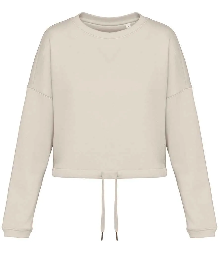 Organic Oversized Cropped Sweatshirt: Womens