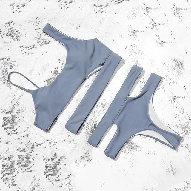 Padded Bra Hollow Out Sexy Swimsuit Female Swimwear