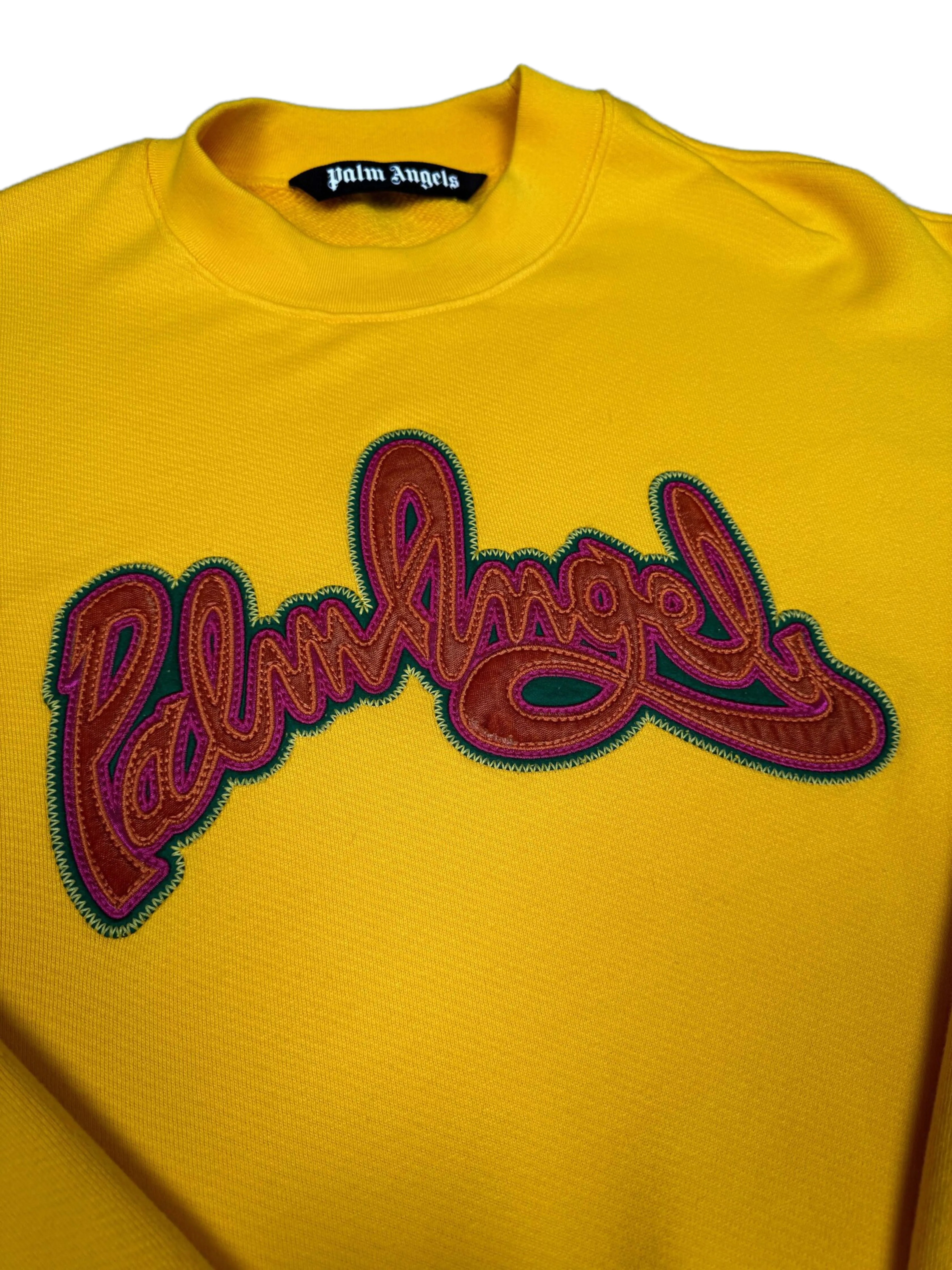 Palm Angels Logo Sweatshirt - Yellow