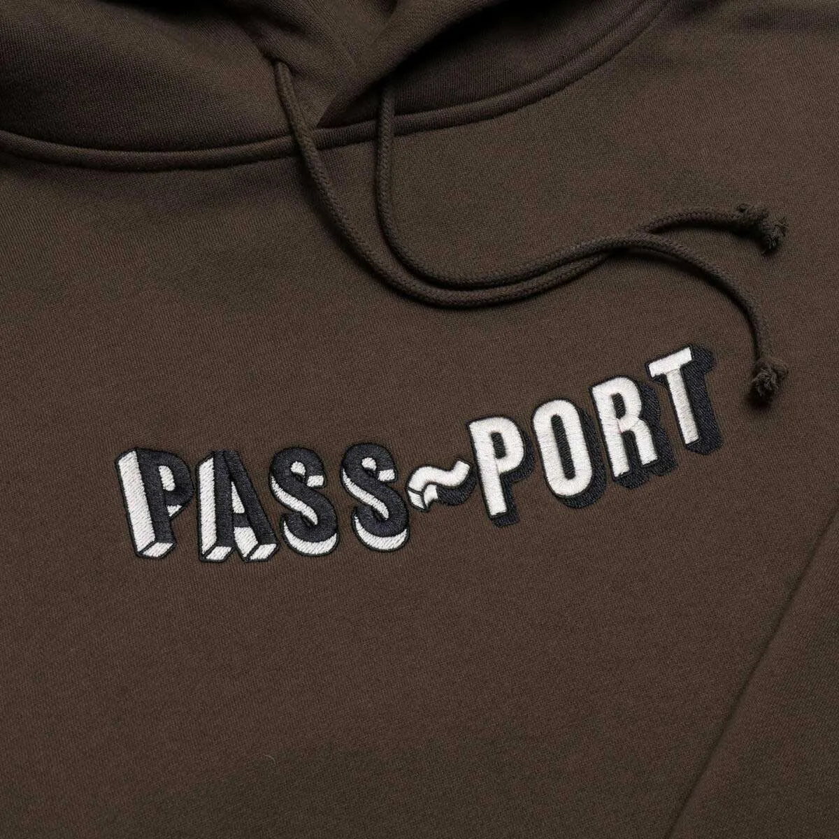 Pass~Port - Sunken Logo Embroidery Hoodie Bark
