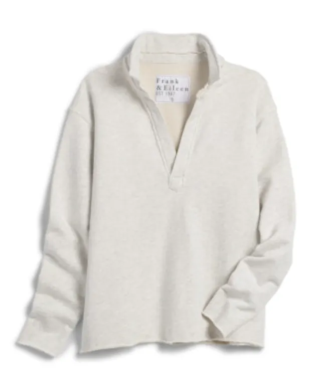 Patrick Popover Henley - Triple Fleece Heather White Melange