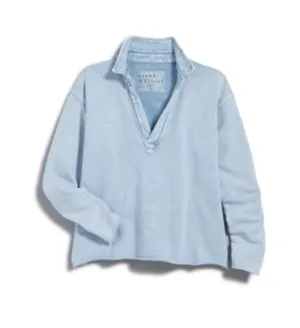 Patrick Popover Henley - Triple Fleece Mineral Blue