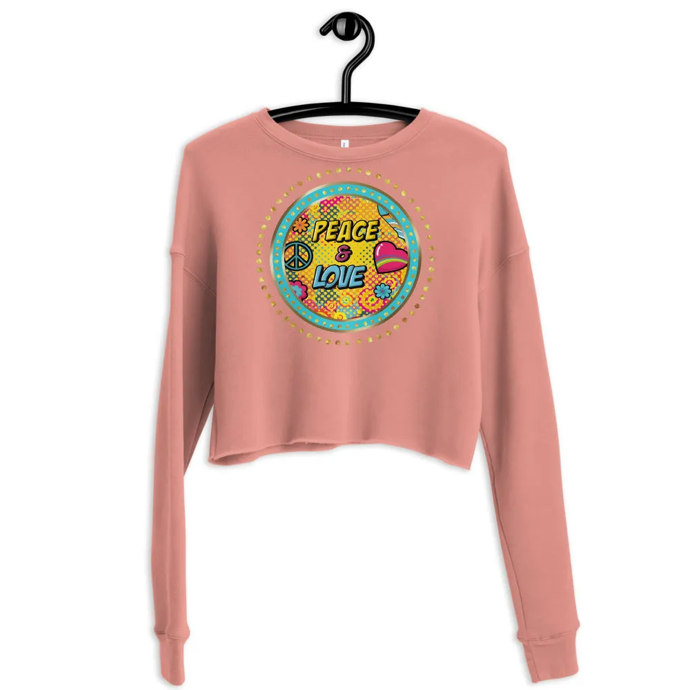 Peace & Love Crop Sweatshirt