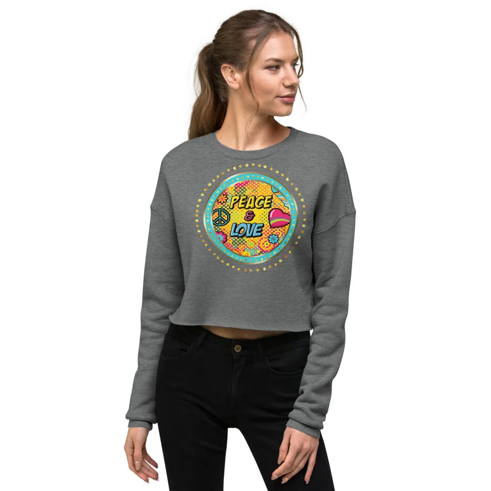 Peace & Love Crop Sweatshirt
