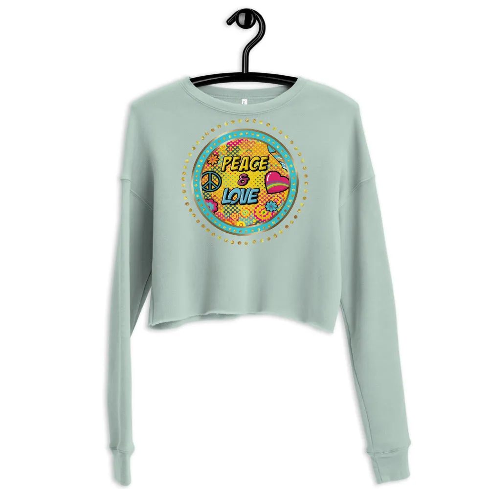 Peace & Love Crop Sweatshirt