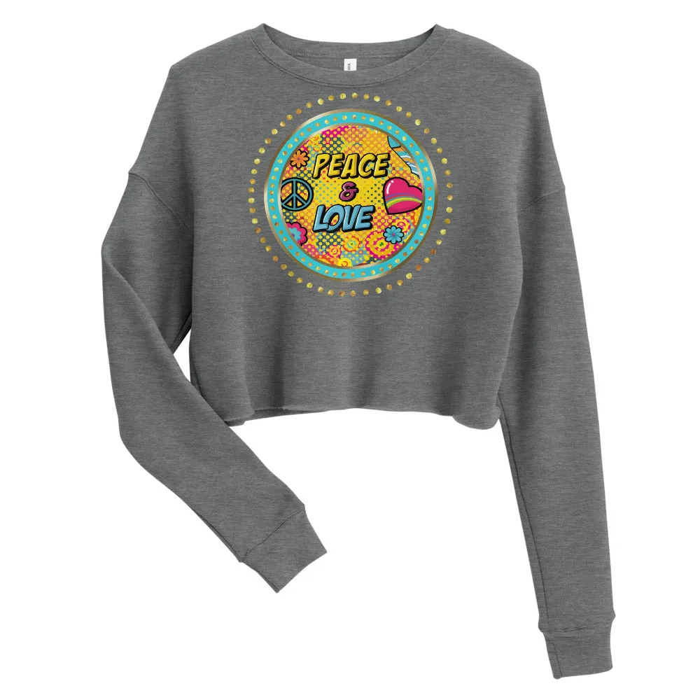 Peace & Love Crop Sweatshirt