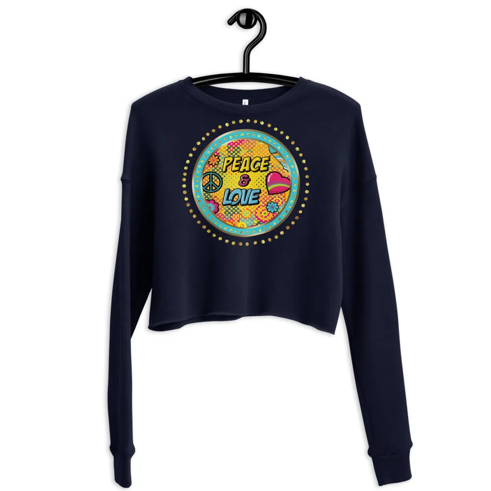 Peace & Love Crop Sweatshirt
