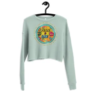 Peace & Love Crop Sweatshirt