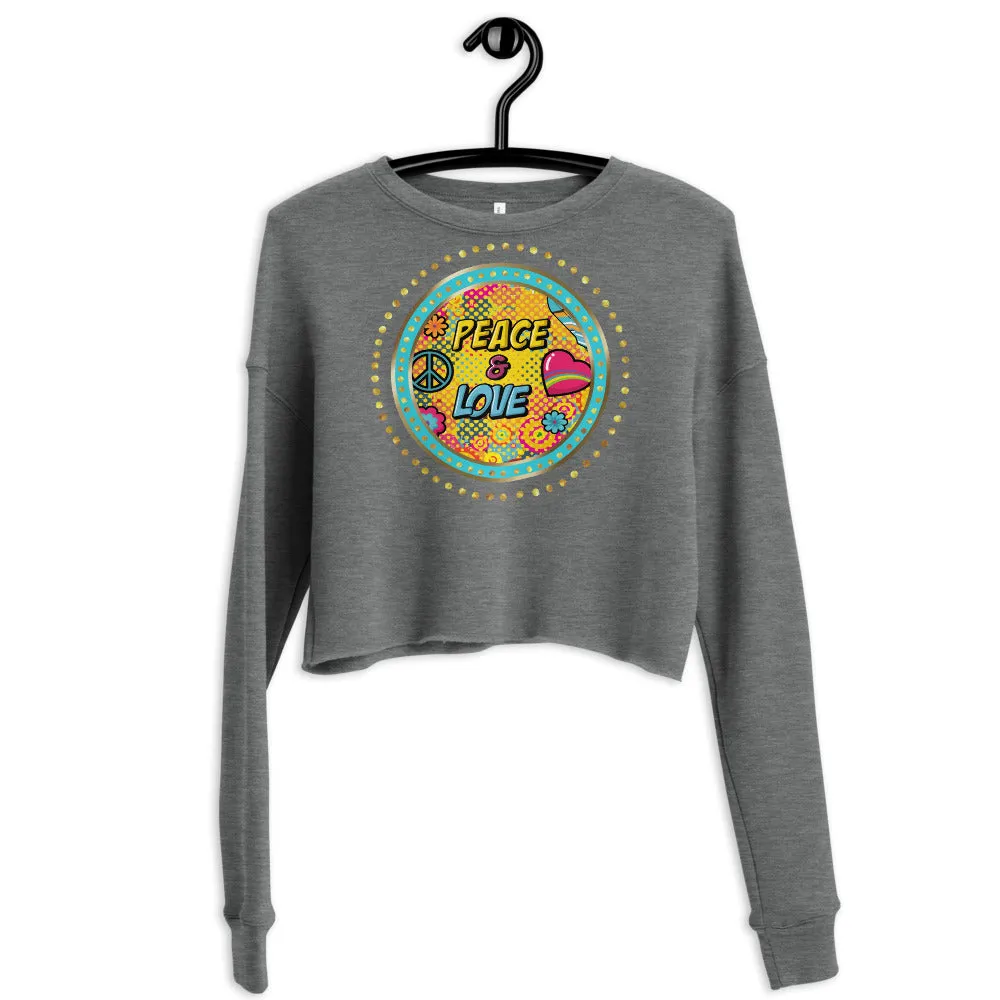 Peace & Love Crop Sweatshirt