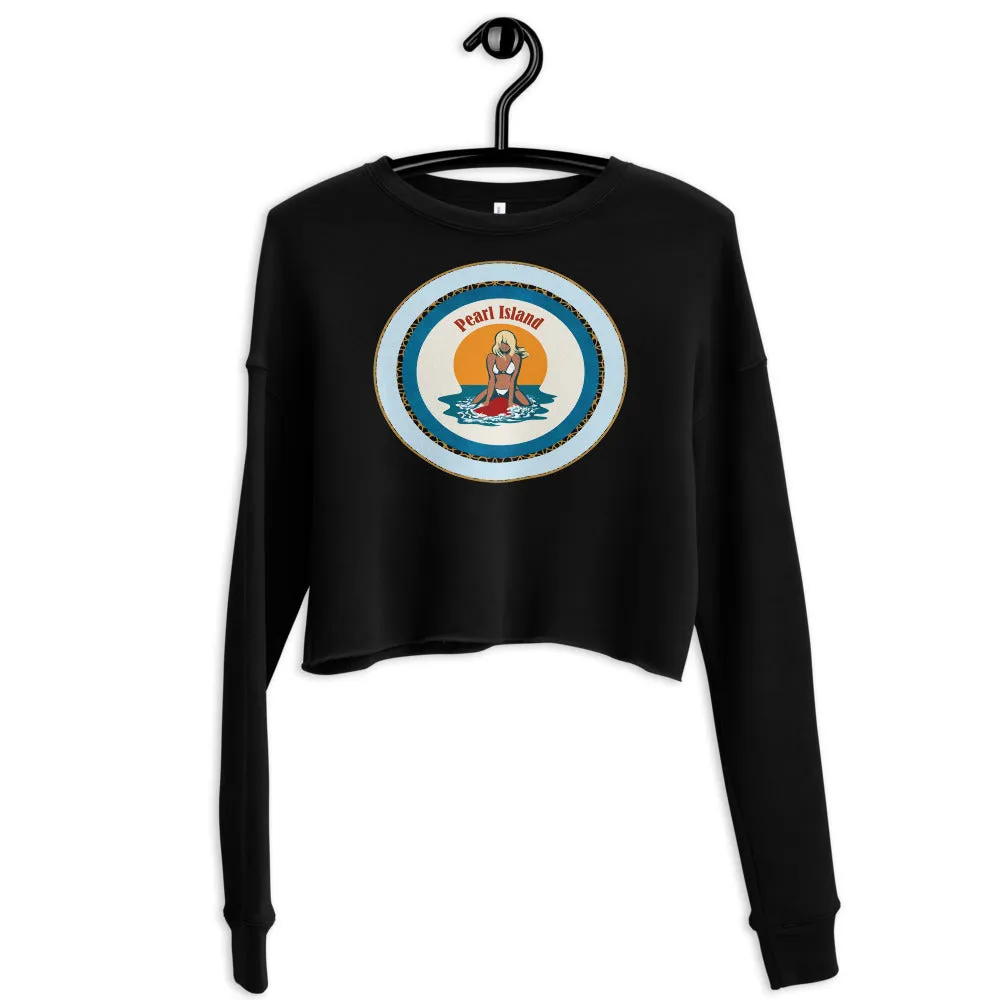 Pearl Island Surfing Crop Sweatshirt