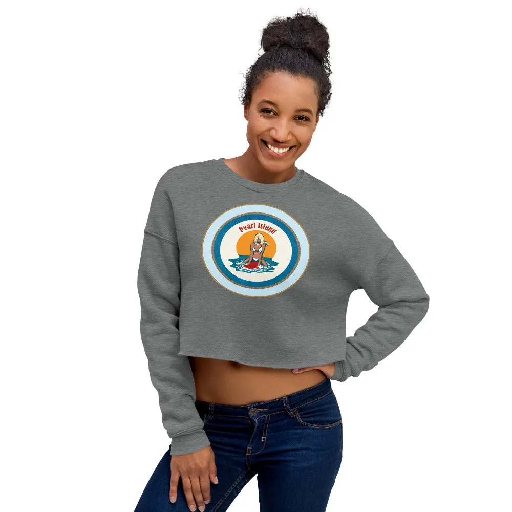 Pearl Island Surfing Crop Sweatshirt