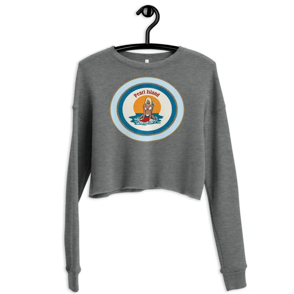 Pearl Island Surfing Crop Sweatshirt