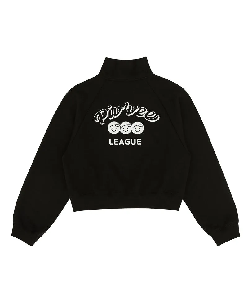 PIV'VEE Half Zip Sweatshirt- Ebony Black